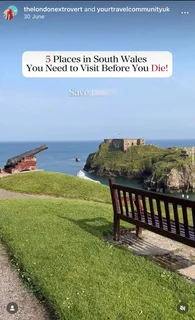 A castle on a green headland in Wales